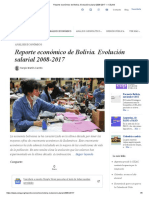 Reporte Económico de Bolivia. Evolución Salarial 2008-2017 - CELAG