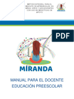 Manual para el docente de educación preescolar