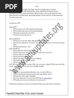 PHP and MySql Unit-1