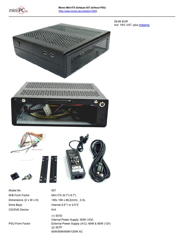 Morex 2756 Negra Con Riser Card Y ACDC 80W. Mini-ITX - Foto 12