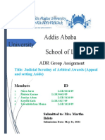 Addis Ababa University School of Law: Group Assignment