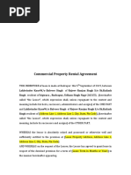 Commercial Property Rental Agreement Format