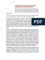 La Interminable Crisis Política en Perú