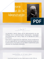 Administración I - Teoria Clasica de La Administración