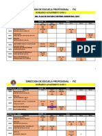 Horario 2022-1 - Adecuacion Plan de Estudio Sistema Semestral 2001