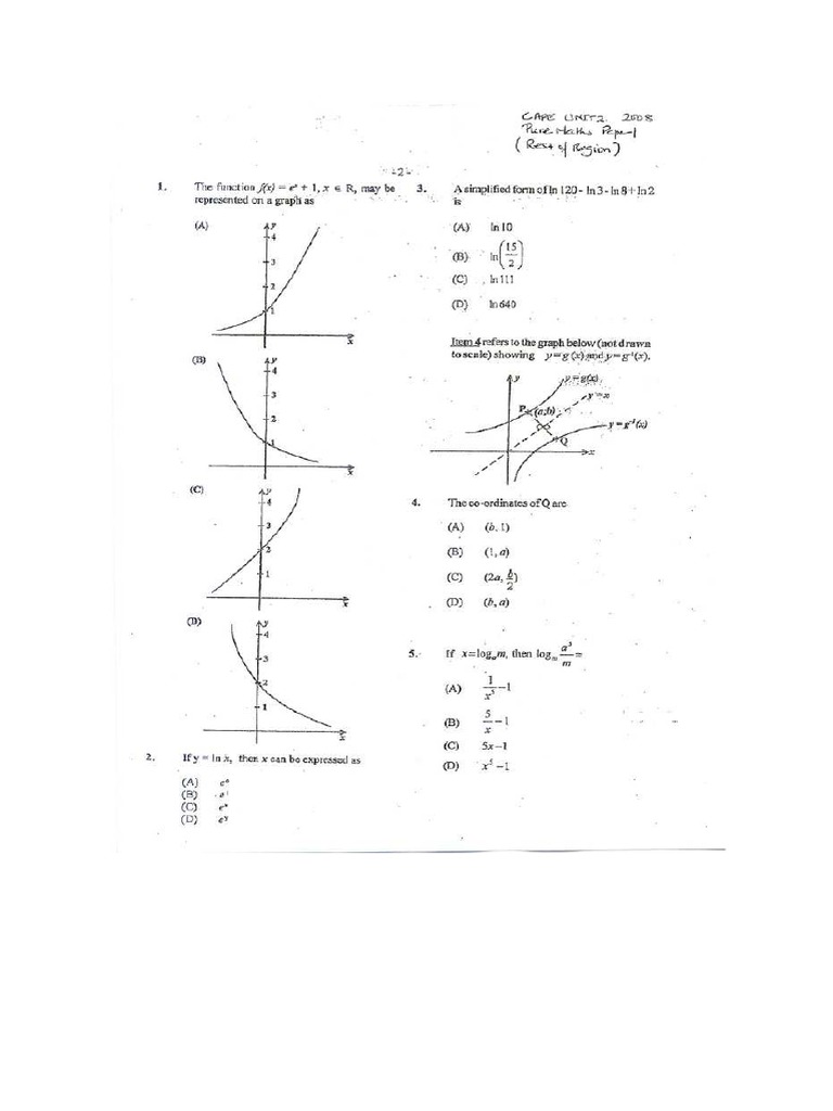 Qdoc tips cape pure maths unit 2 paper 1 2008 2017 pdf