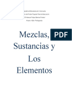 Mezclas y elementos en la química