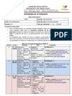 3° Ab Diseño Web - Cronograma de Actividades Plan Covid-19