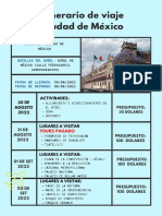 Itinerario CDMX 7 días visitas museos Zócalo Xochimilco 100
