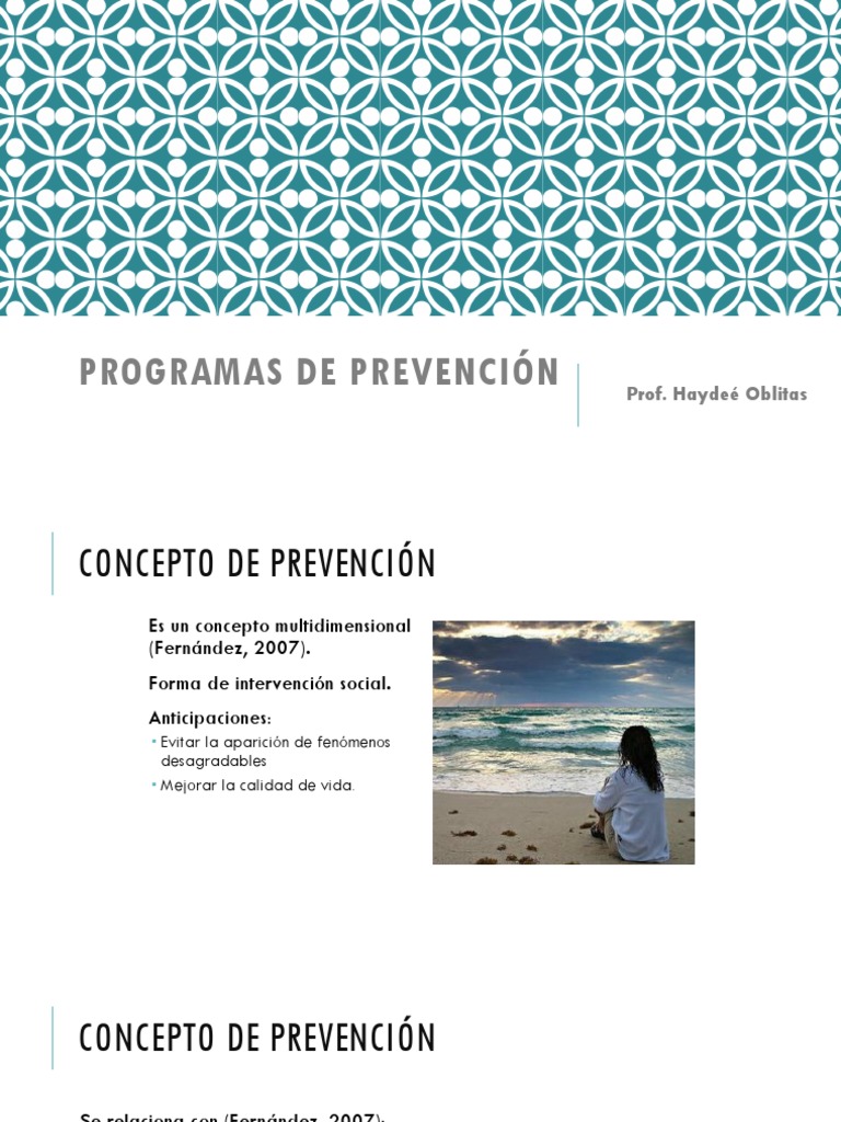 Programas de Prevención | PDF | Asistencia sanitaria preventiva | Riesgo