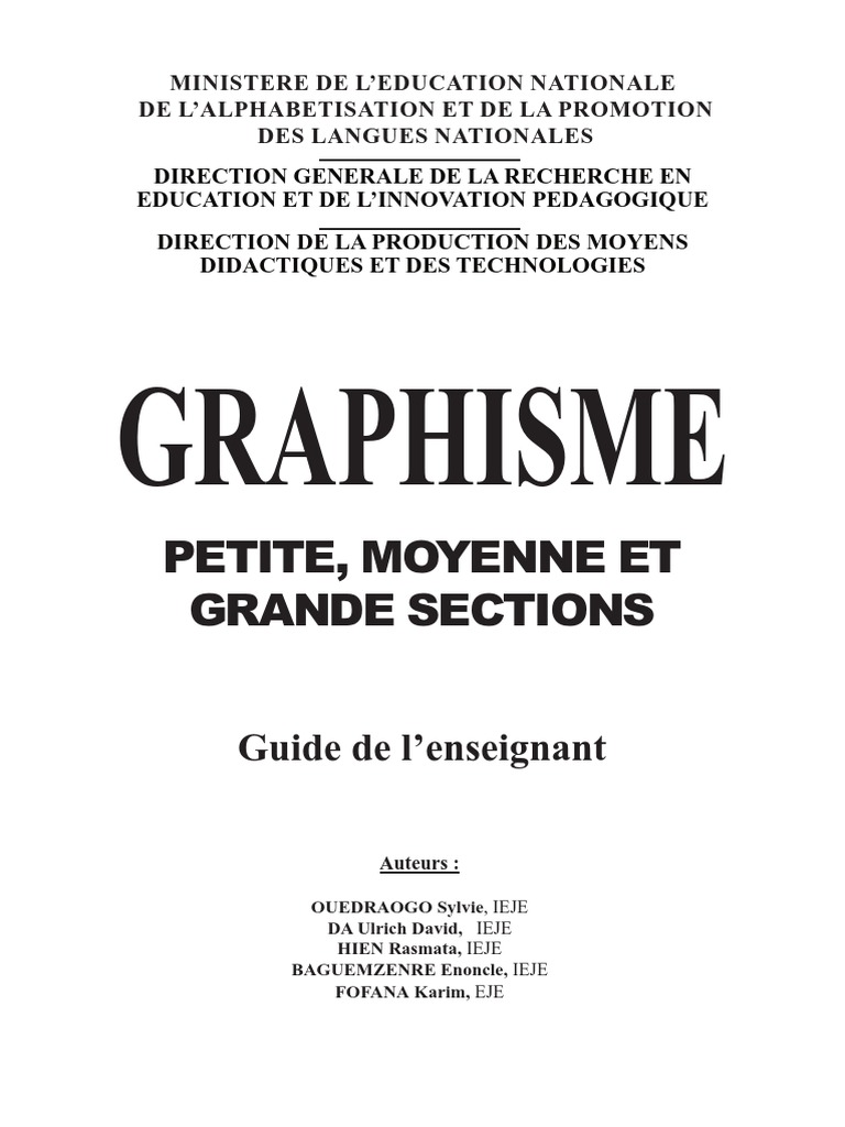 Guide Graphisme Def | PDF | Pédagogie | Méthode d'enseignement