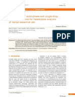 Comparison of Solid-Phase and Single-Drop Microextractions For Headspace Analysis of Herbal Essen