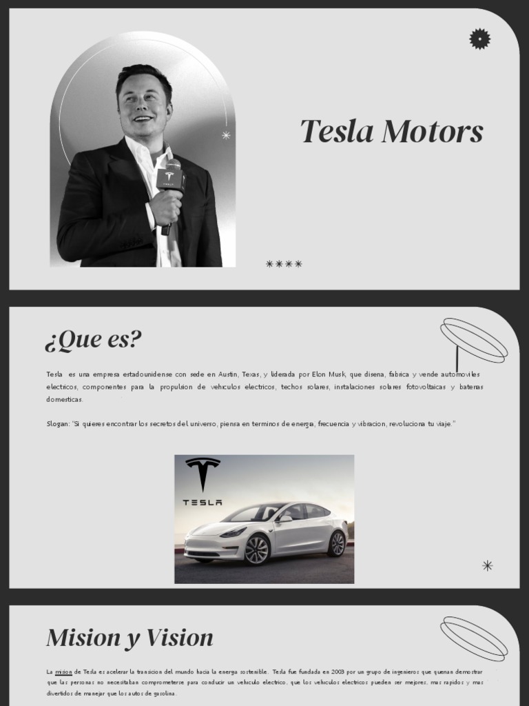 Presentacion de Tesla Motors | PDF | Coche | Coche eléctrico