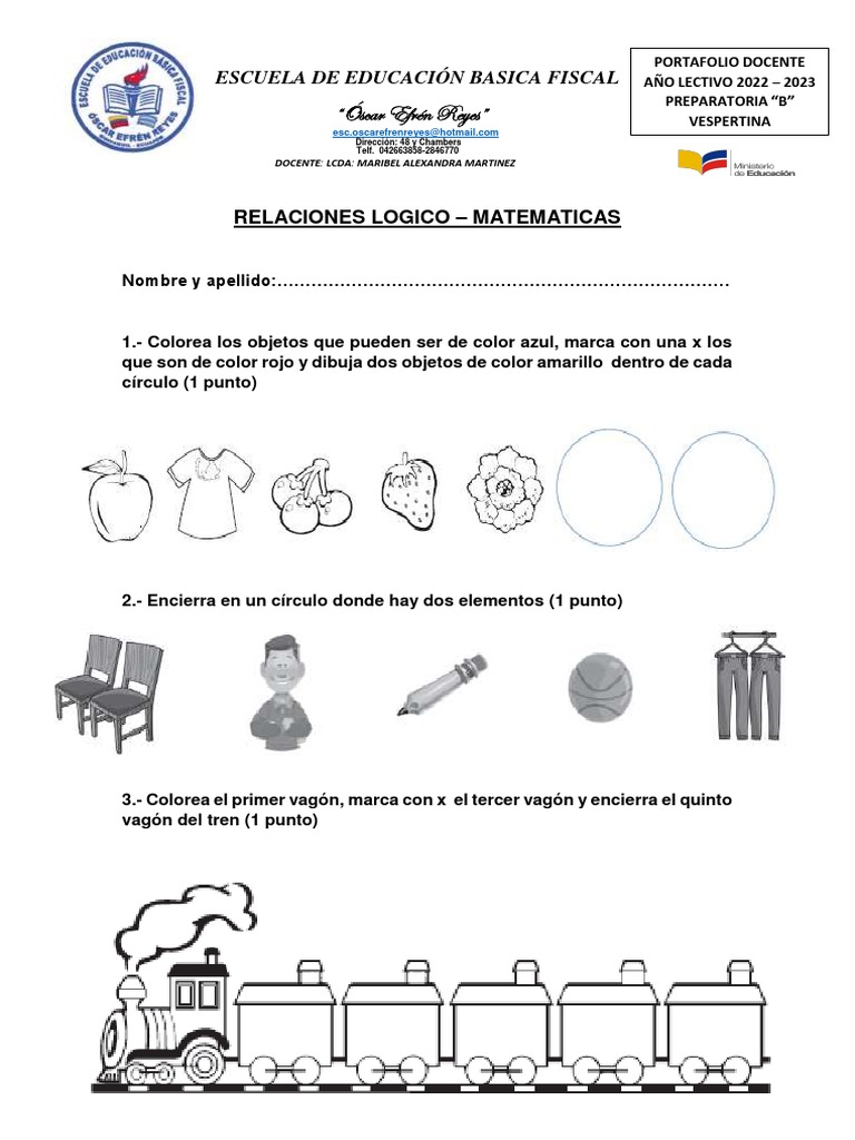 Actividades de Matemáticas para Preescolar | PDF