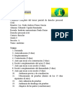 Cuaderno Completo Del Tercer Parcial de Derecho Procesal Civil