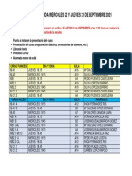 COMIENZO DE CLASES AULAS Y PROFESORADO Semana 20 Sept Con Aulas