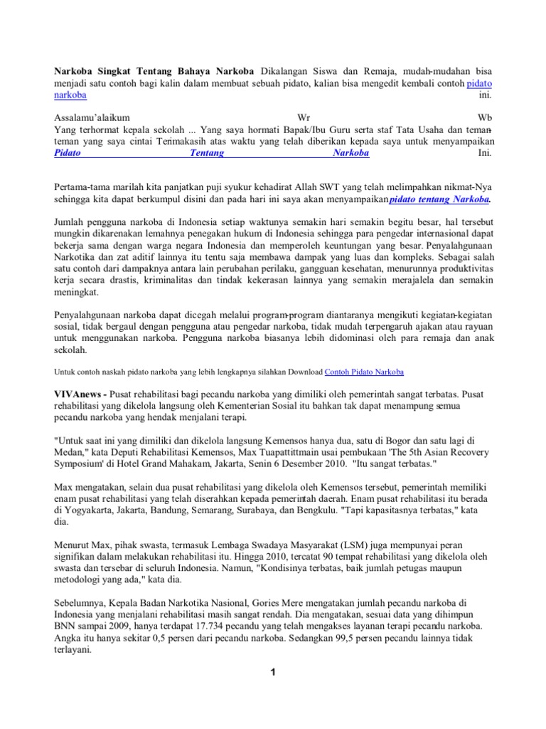 Pidato Ttg Narkoba 2
