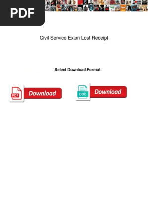 Civil Service Exam Lost Receipt