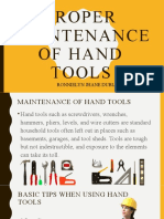 Proper Maintenance of Hand Tools