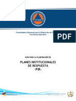 Guia para La Elaboracion de Planes Institucionales de Respuesta PIR