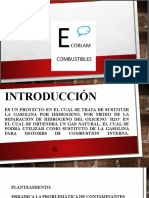 ECOBLAM ING: Sustituto de gasolina a hidrógeno mediante electrolisis del agua