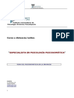 IPSI - ESPECIALISTA EN PSICOLOGIA PSICOSOMATICA - TEMA XII - Infancia