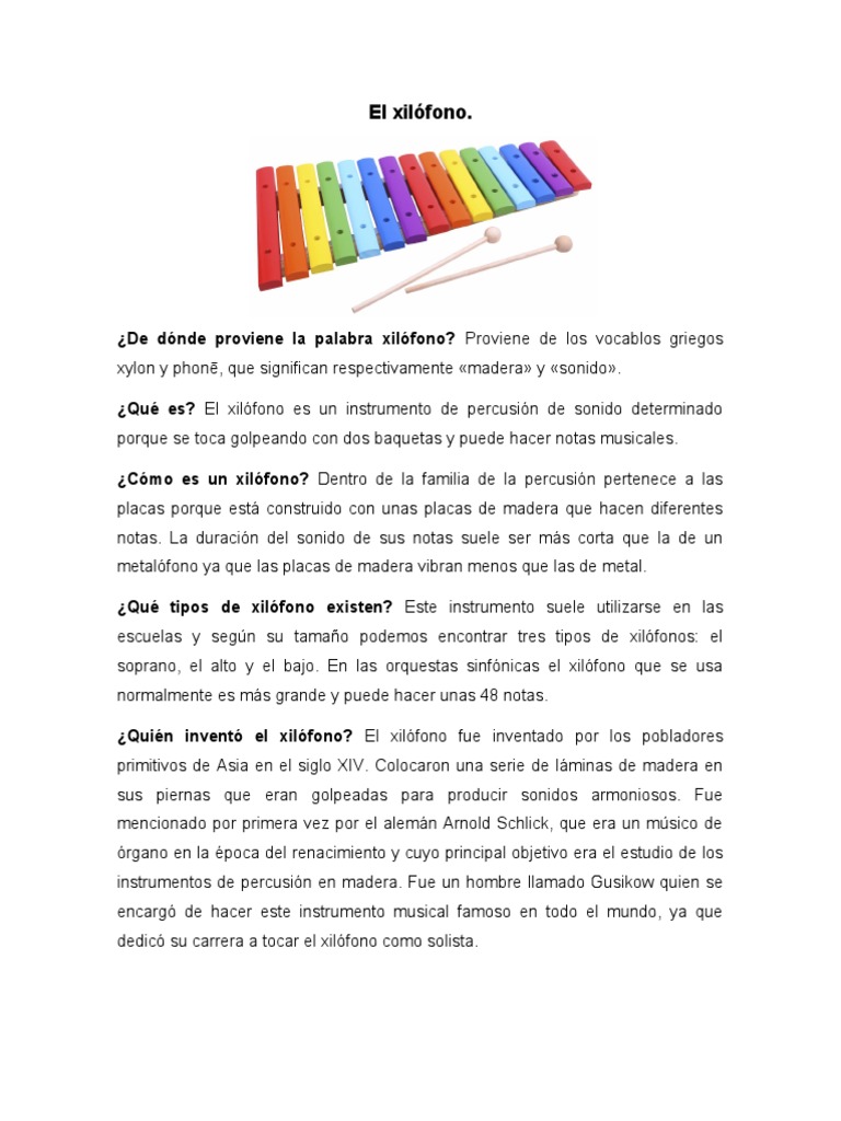 El Xilófono Pdf