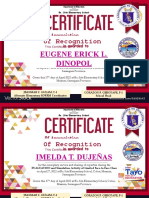 Recognition Certificates