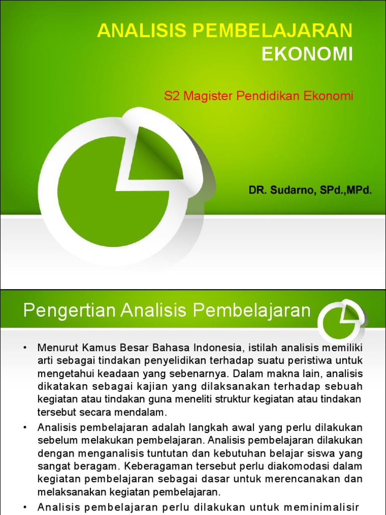 Analisis Materi Pembelajaran Ekonomi | PDF