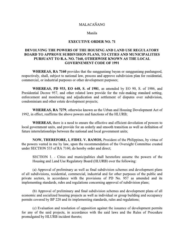 Eo 71 | PDF