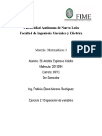 Ejercicio 2.1separación de Variables