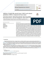 Addition of Insulin-Like Growth Factor I (IGF-I) and Reduced Glutathione (GSH) To Cryopreserved Boar Semen