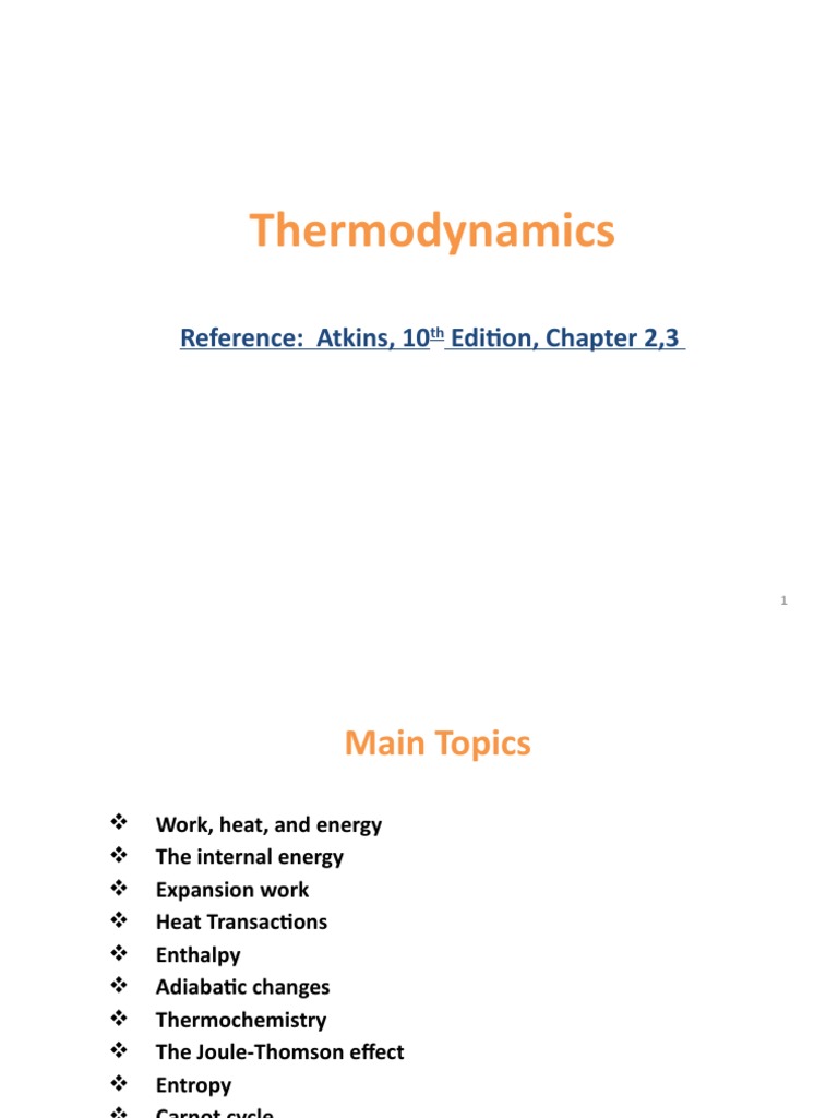 Thermodynamics Essentials | PDF | Heat | Entropy