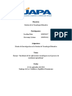 Incidencia de Las Aplicaciones Tecnológicas en El Proceso de Enseñanza-Aprendizaje