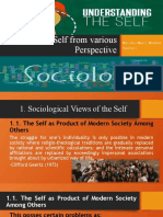 Sociology The Self From Various Perspective