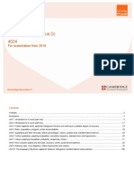 4024 Scheme of Work (For Examination From 2018)