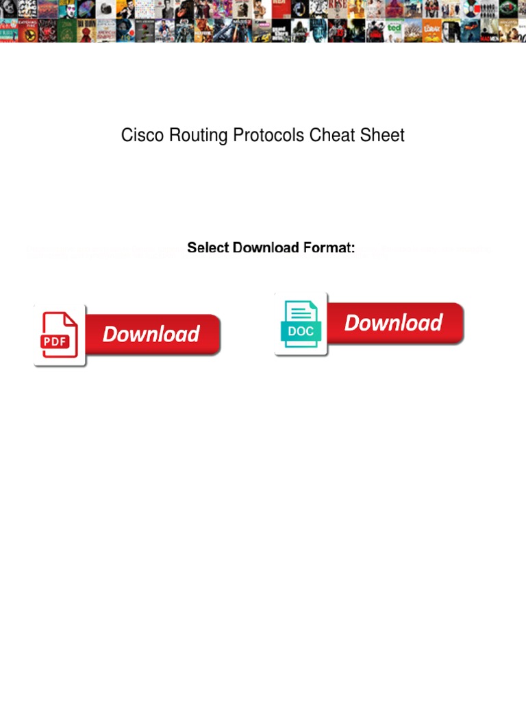 Cisco Routing Protocols Cheat Sheet | PDF | Routing | Computer Network