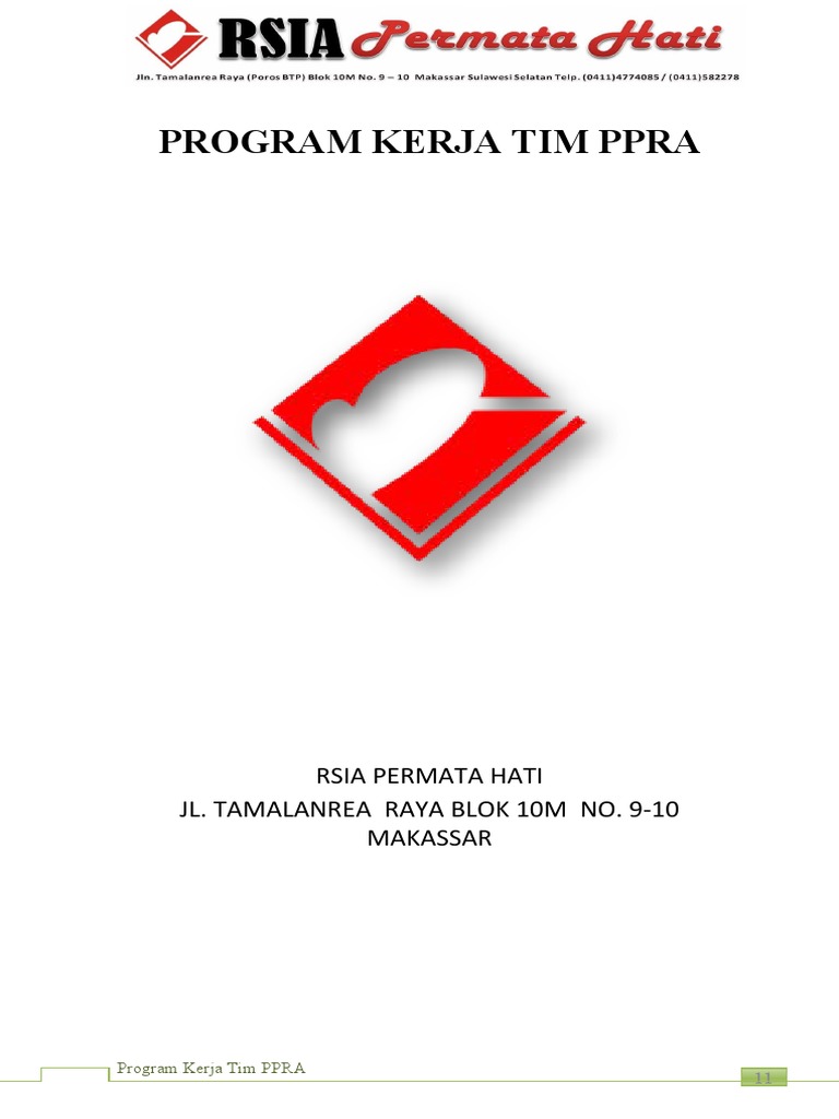 Program Kerja PPRA RSIA Permata Hati | PDF