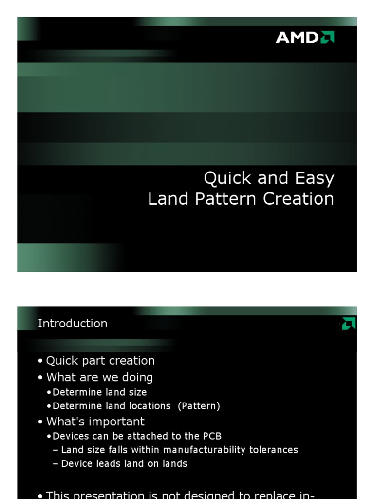 Land Pattern Creation for PCB Design | PDF | Electrical Components ...