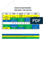 Horario 4 Grado La Gruta 2022