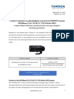 Tamron 150-500mm f/5-6.7 Di III VC VXD lens for Fujifilm X-mount  press release