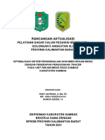 Rancangan Aktualisasi: Pelatihan Dasar Calon Pegawai Negeri Sipil Golongan Ii Angkatan Xlii Provinsi Kalimantan Barat