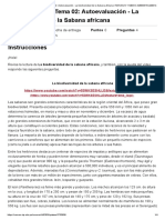 ? Semana 01 - Tema 02 - Autoevaluación - La Biodiversidad de La Sabana Africana - INDIVIDUO Y MEDIO AMBIENTE (Anthony)