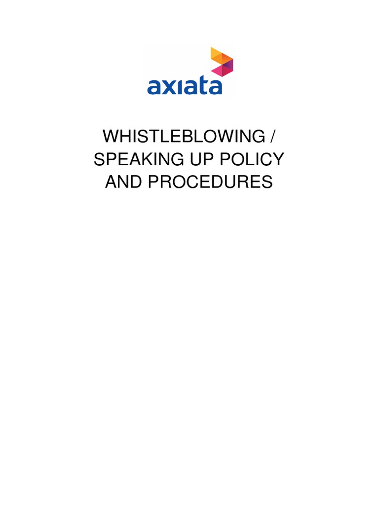 Whistleblowing Policy | PDF | Whistleblower | Internal Audit