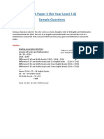 DOKA Paper S For Year 7 8