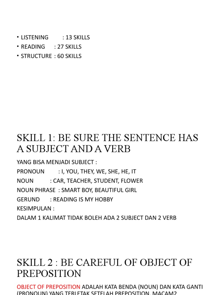 Essential Grammar Skills Overview | PDF | Verb | Adjective
