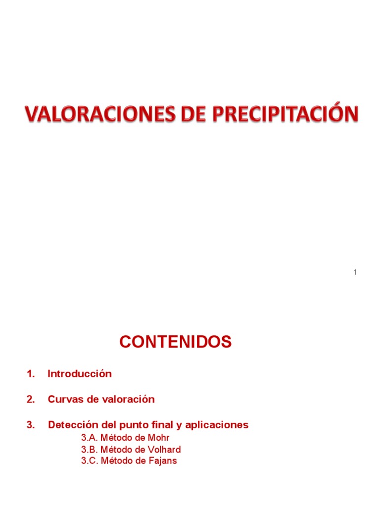 Valoraciones de Precipitacion PDF Solubilidad Valoración