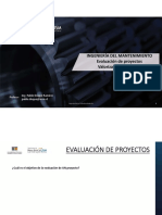 INGENIERÍA DEL MANTENIMIENTO - CLASE 3 y 4 - EVALUACIÓN DE PROYECTOS