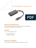 Lenovo Cable USB-C To VGA Adapter