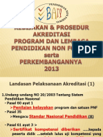 Kebijakan Dan Prosedur Akreditasi Program Dan Lembaga Pendidikan Non Formal Serta Perkembangannya